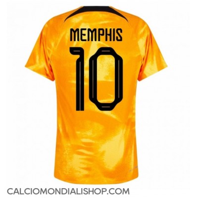 Maglie da calcio Olanda Memphis Depay #10 Prima Maglia Mondiali 2022 Manica Corta